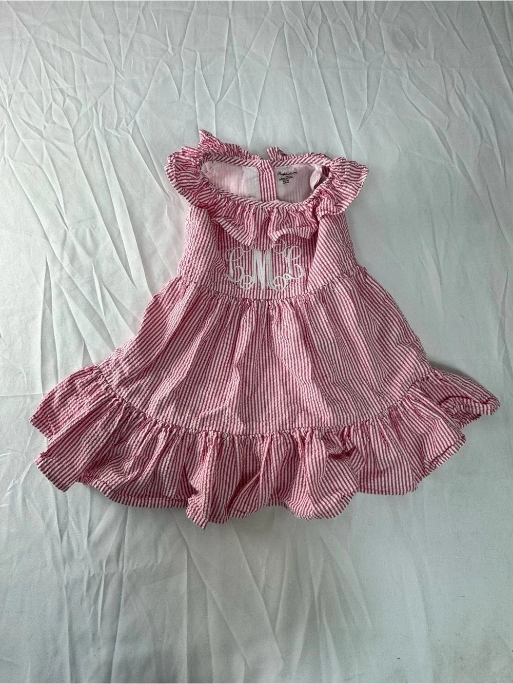 Baby Ralph Lauren Pink And White Monogram 2 Pc (LmL)